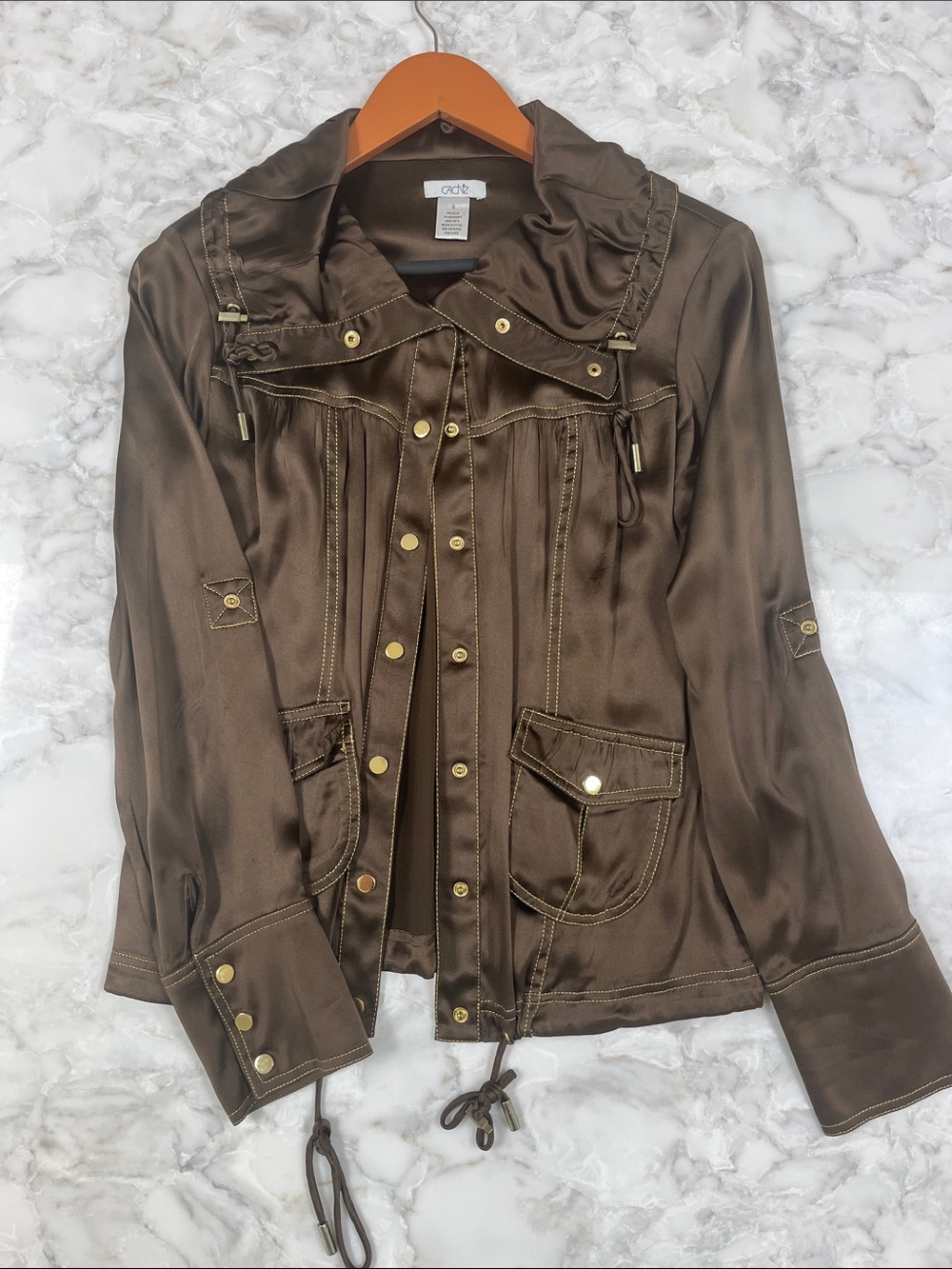 Cache vintage Gold Silk Jacket